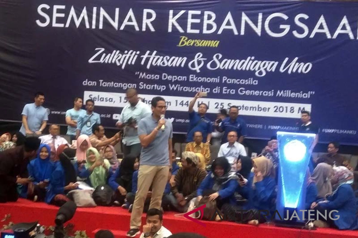 Sandiaga ajak mahasiswa UMP jadi wirausaha