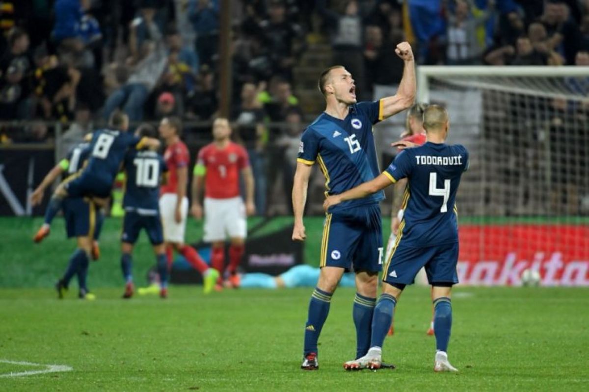 Gol tunggal Dzeko antar Bosnia menang atas Austria