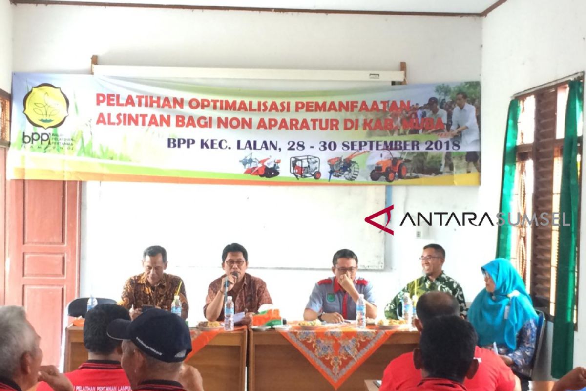 BPPSDMP lakukan optimalisasi pemanfaatan mesin pertanian Banyuasin