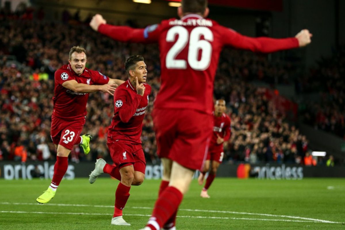 Liverpool nyaman ungguli Red Star 2-0 di babak pertama