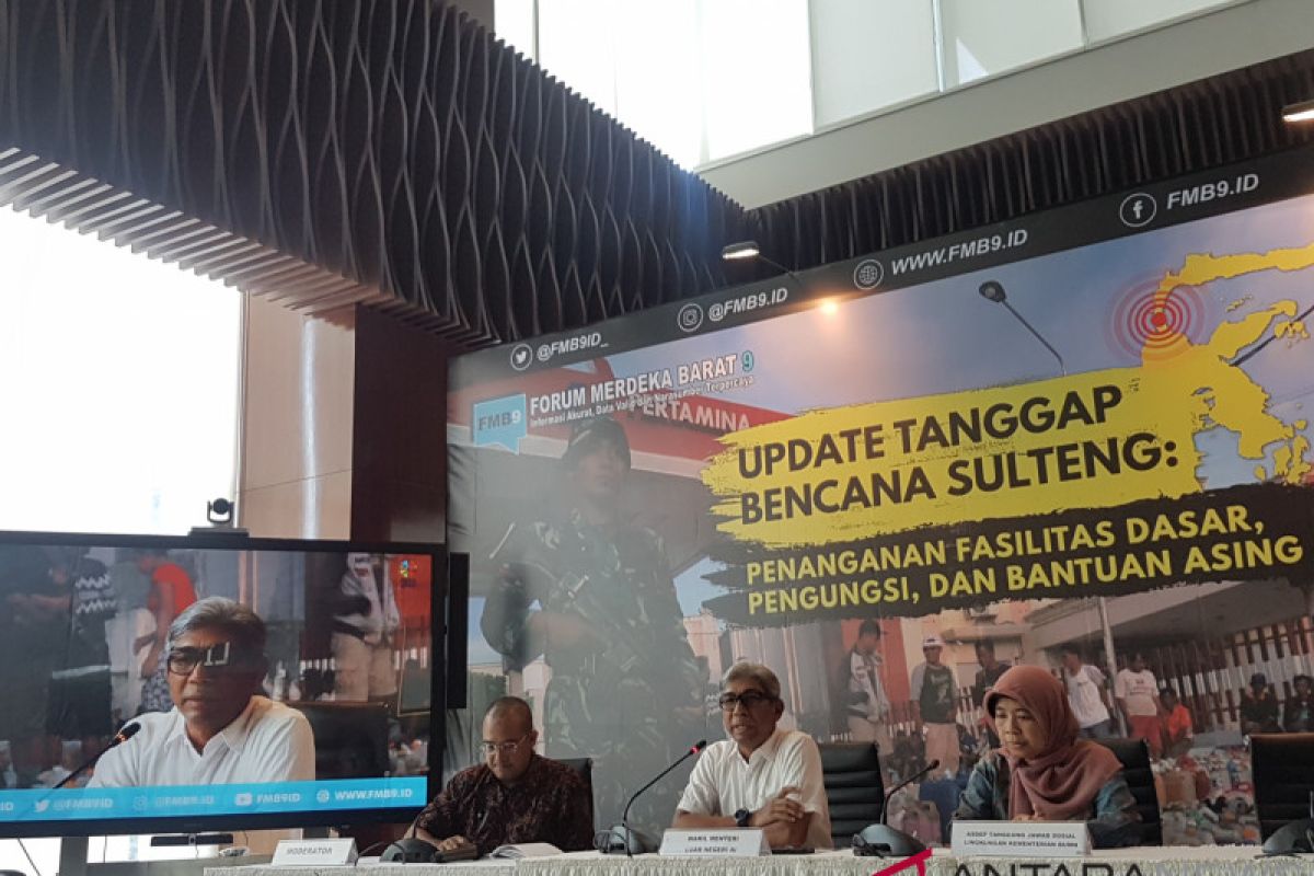 Komitmen bantuan asing untuk Sulteng mencapai Rp220 miliar