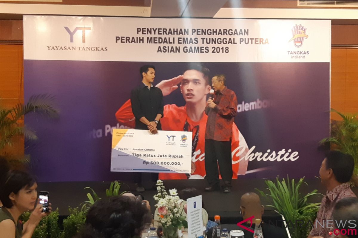 Jonatan Christie terima bonus Asian Games dari klubnya