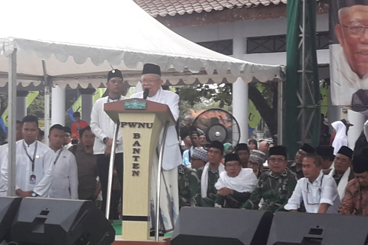 Cawapres Ma'ruf Amin Istigohsah Di Tangerang