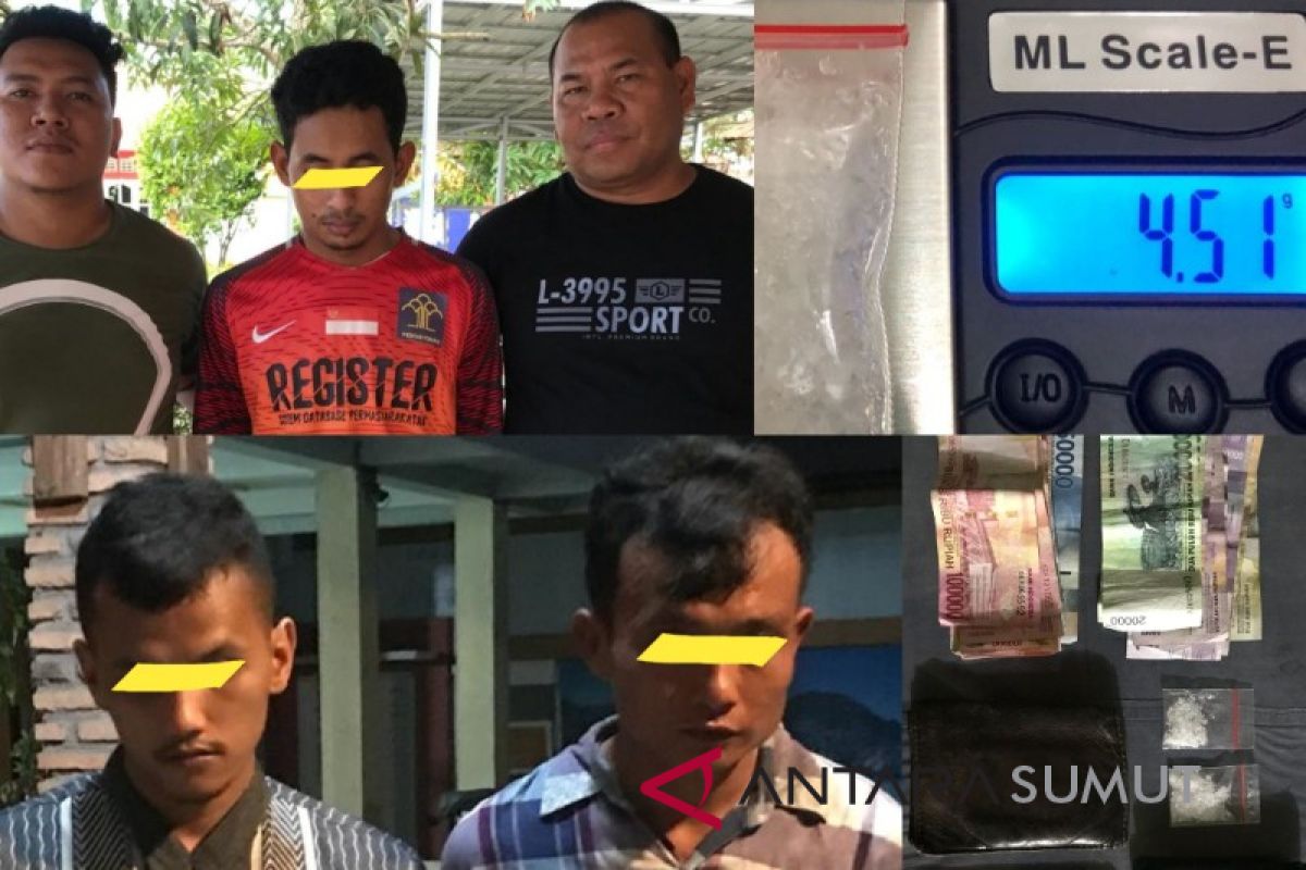 Polisi amankan tiga pria pemilik sabu