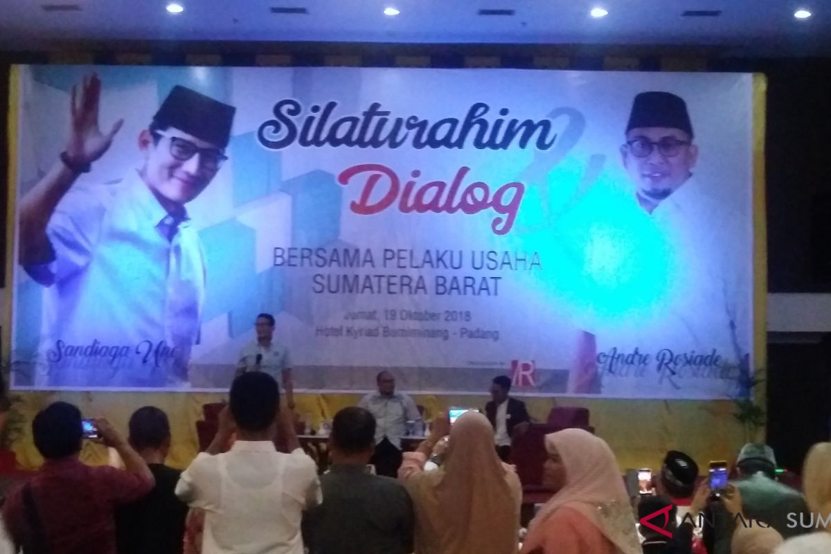 Di Padang, Sandiaga Uno ajak pendukungnya kampanye sejuk (video)