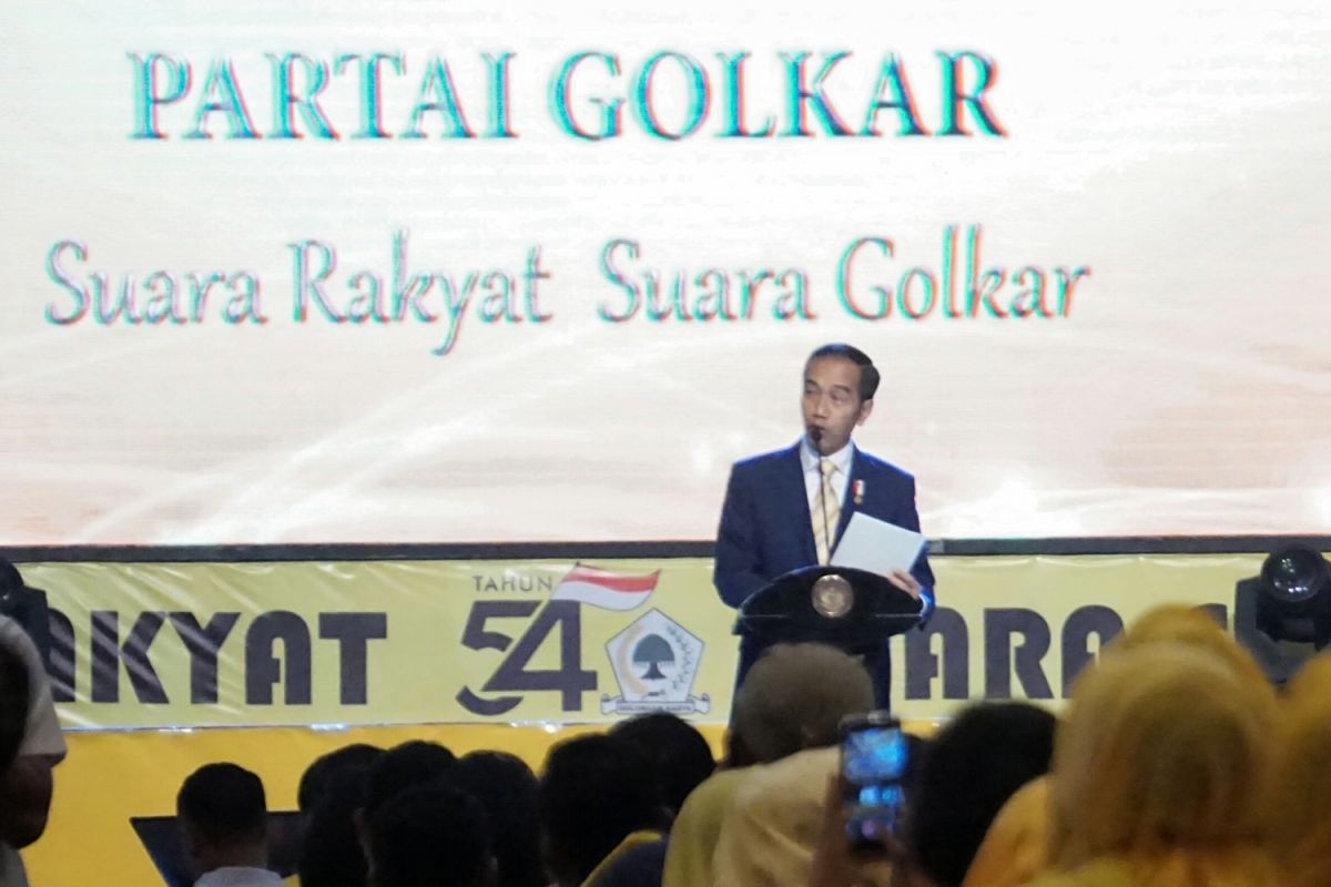 President attends Golkar`s 54th anniversary