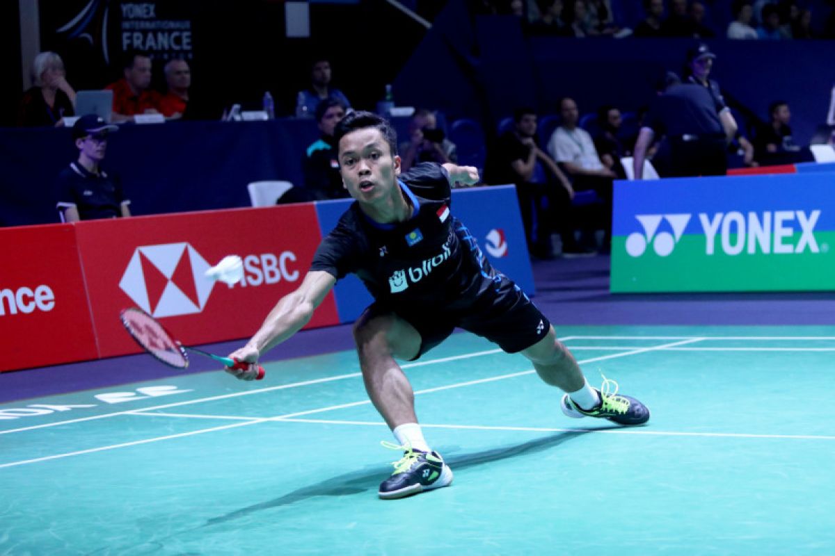 Dikalahkan pemain Thailand, Anthony Ginting pulang awal dari Prancis Terbuka 2018