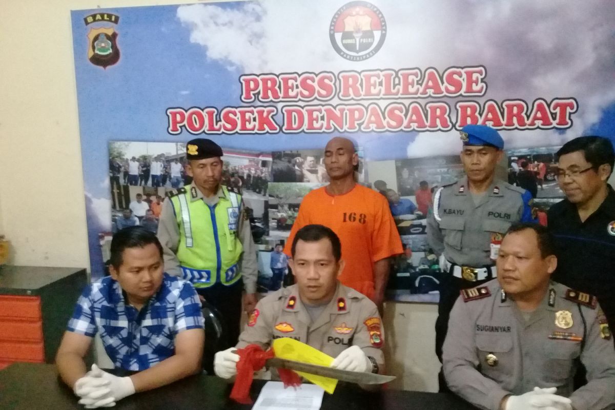 Polisi Denpasar tahan pelaku penebasan gunakan parang