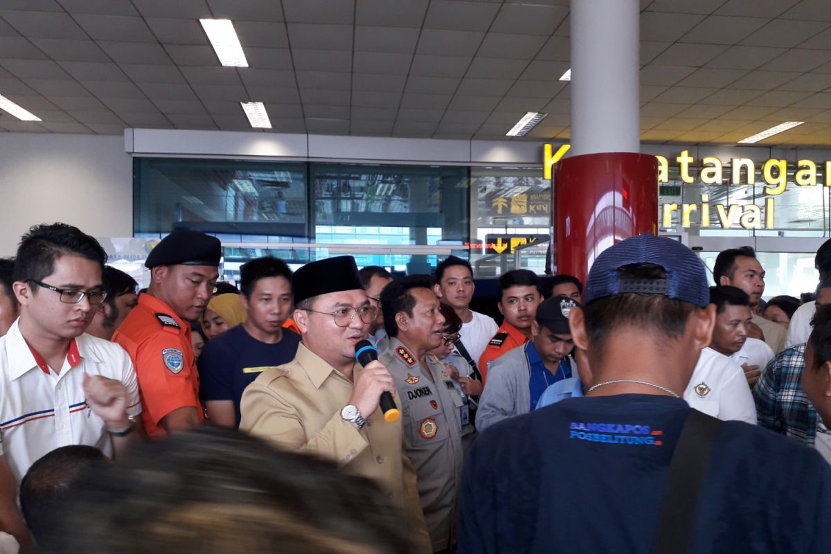 Gubernur Babel berikan keterangan pers terkait pesawat hilang kontak