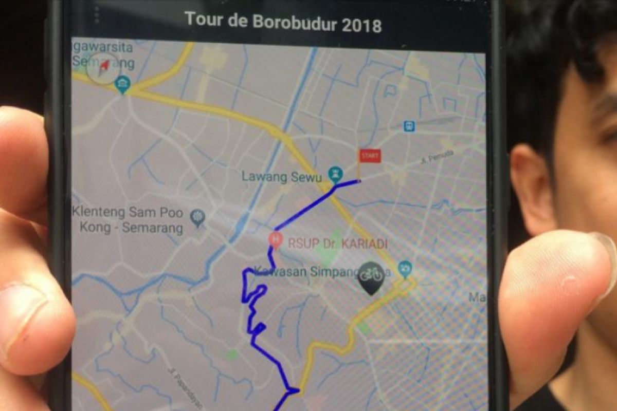 Ada aplikasi pemandu, peserta Tour de Borobudur ga bakal tersesat