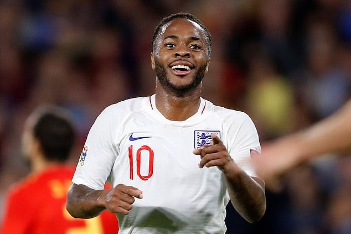 Raheem Sterling Lega Akhiri Puasa Gol di Timnas Inggris