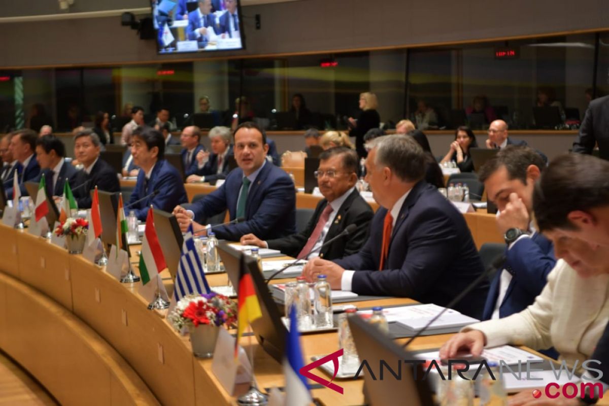 Indonesian VP attends 12th ASEM Summit in Brussels