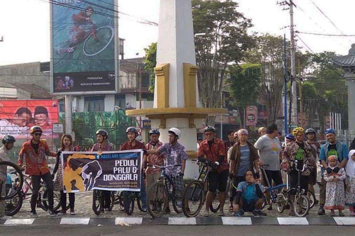 Komunitas pesepeda Kota Magelang galang dana untuk Sulteng