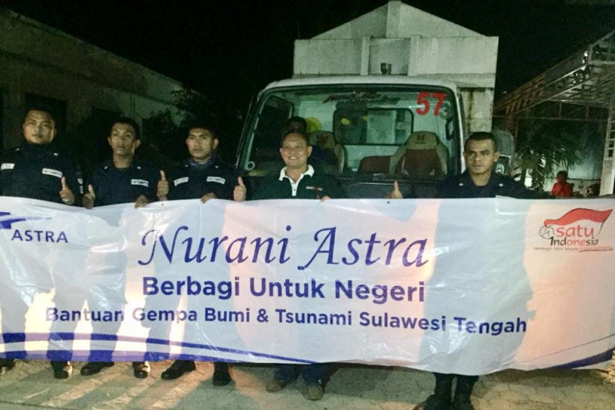 Grup Astra salurkan bantuan untuk korban bencana Sulteng