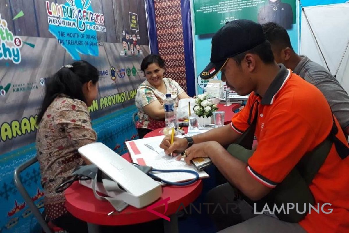 Ada pemeriksaan kesehatan gratis di Lampung Fair