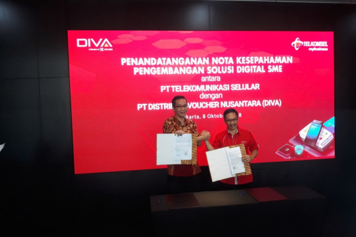 Telkomsel-Diva kerja sama penyediaan kasir digital untuk UMKM