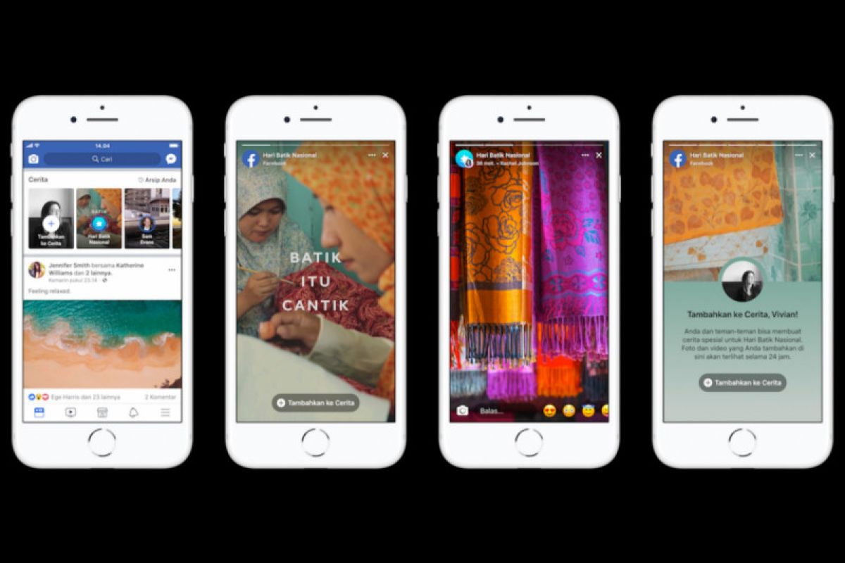 Cara lihat Hari Batik di Story Facebook