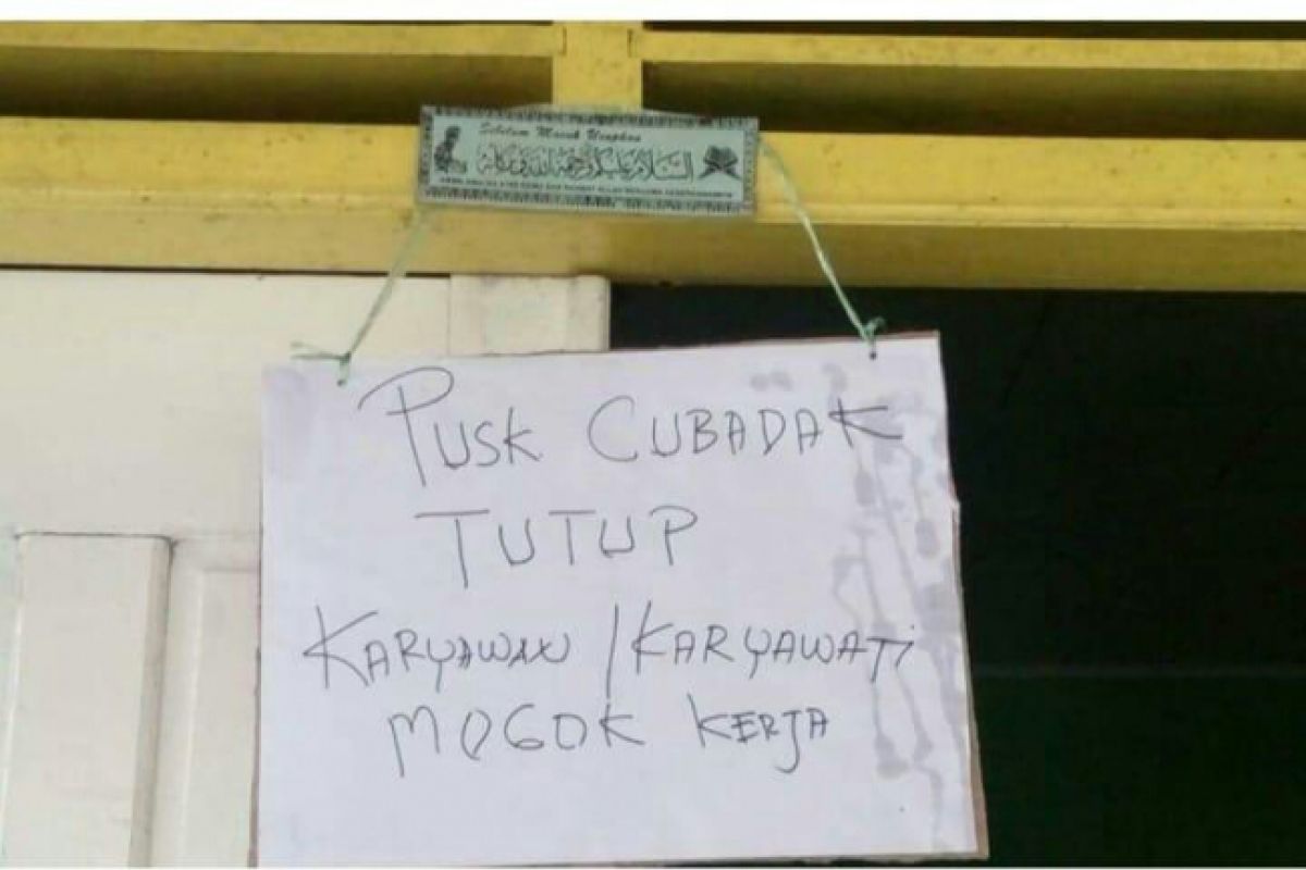 Perawat di Puskesmas Cubadak mogok kerja, faktor kecewa