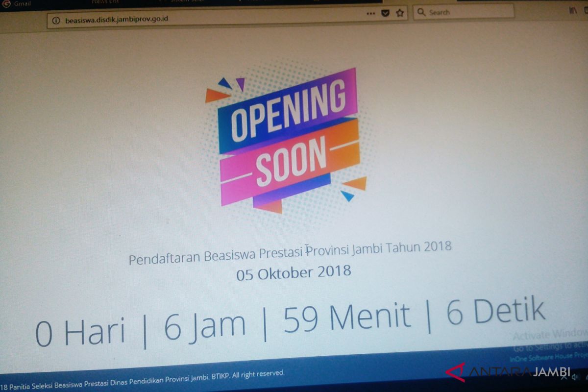 Situs pendaftaran beasiswa Disdik Jambi belum bisa diakses