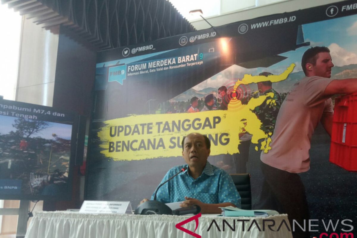 BNPB catat 1.763 korban gempa Sulteng