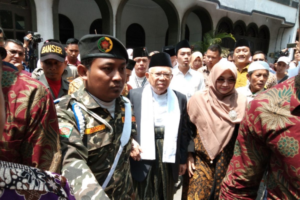 Ma'ruf Amin kunjungi Ponpes Krapyak Yogyakarta