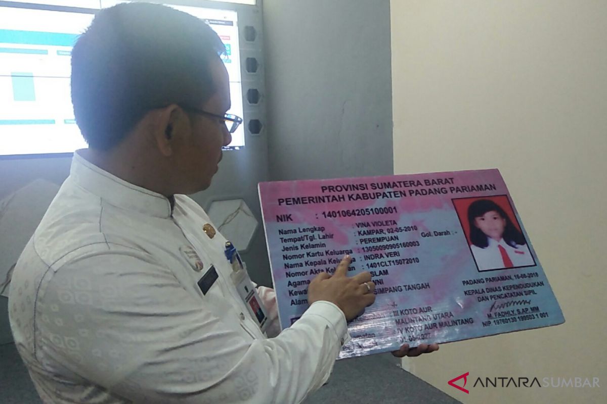 Wajib KTP baru di Padang Pariaman capai 9.000 orang pertahun