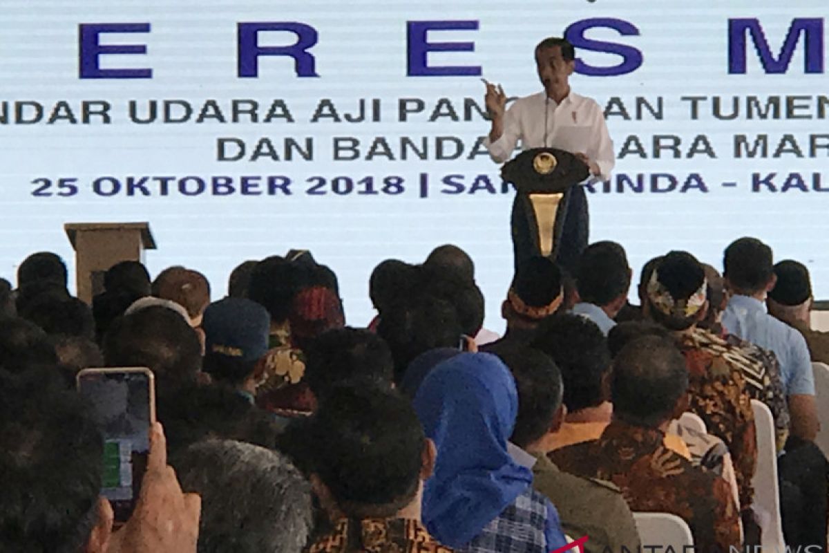 President Jokowi visits Samarinda to inaugurate new airports