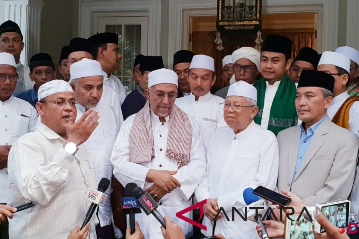 Ma'ruf Amin bersyukur atas dukungan habib-ulama