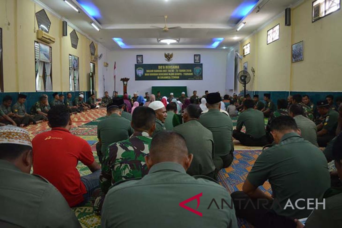 Kodim Aceh Utara doa bersama untuk korban bencana Sulteng