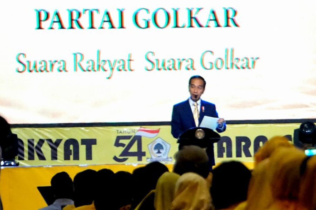 Presiden Jokowi hadiri peringatan HUT ke-54 Golkar