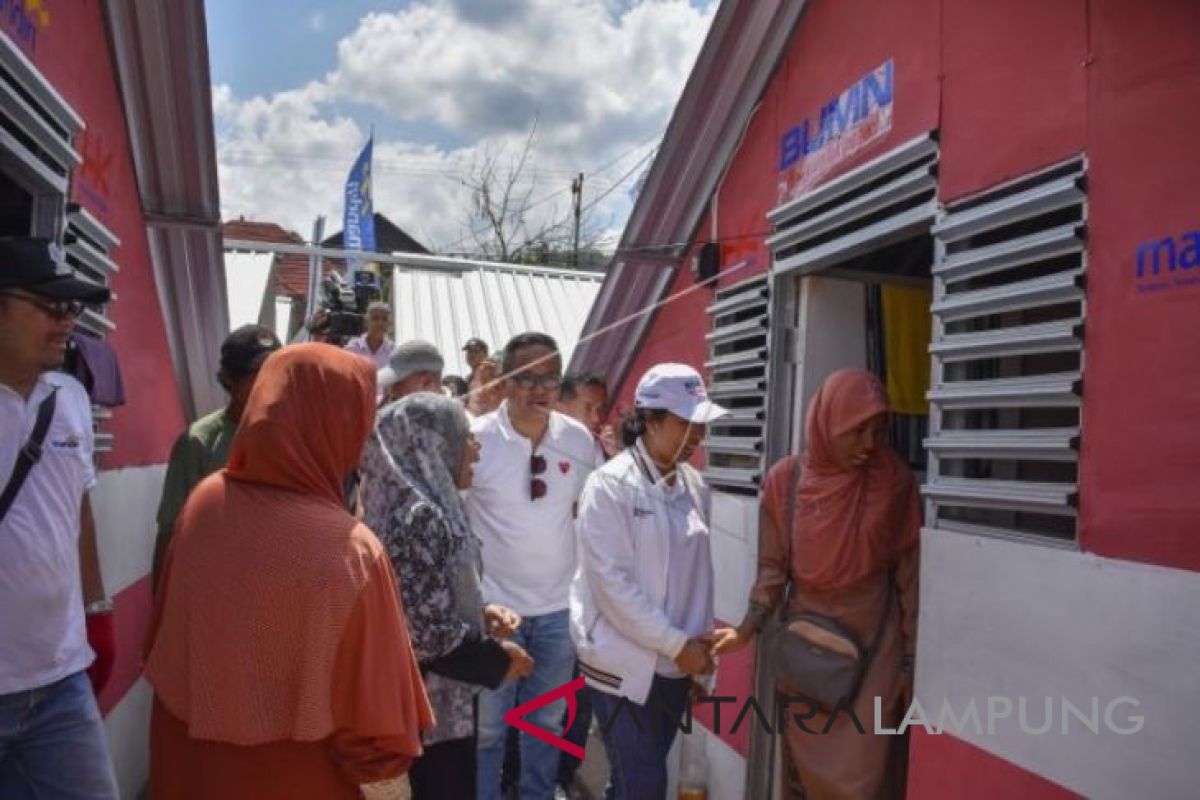 BUMN bangun 400 hunian sementara korban gempa