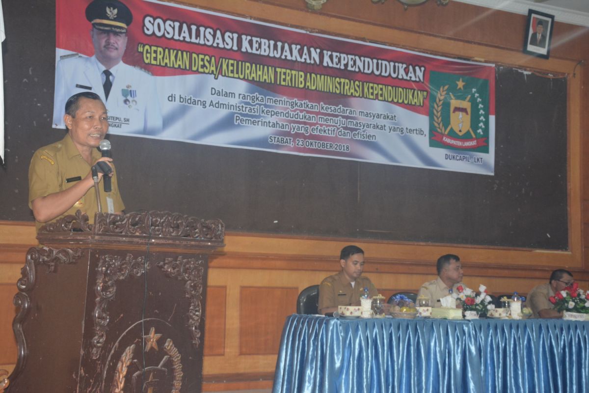 Disdukcatpil Langkat Sosialisasikan Tertib Administrasi Dukcatpil