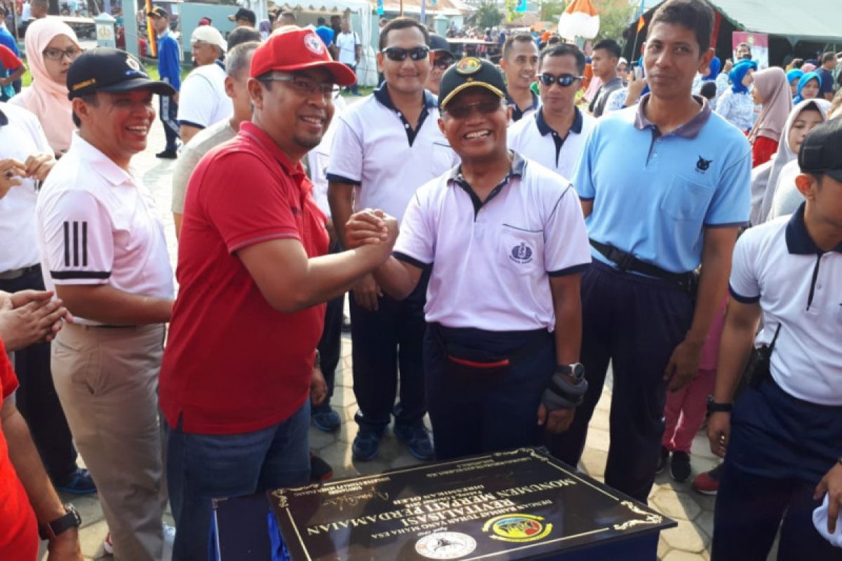 Semen Padang dan Lantamal II revitalisasi Monumen Perdamaian