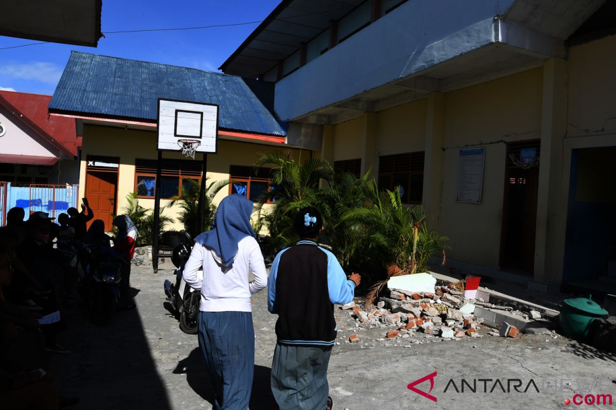 Baru satu sekolah di Palu yang beraktivitas pascagempa