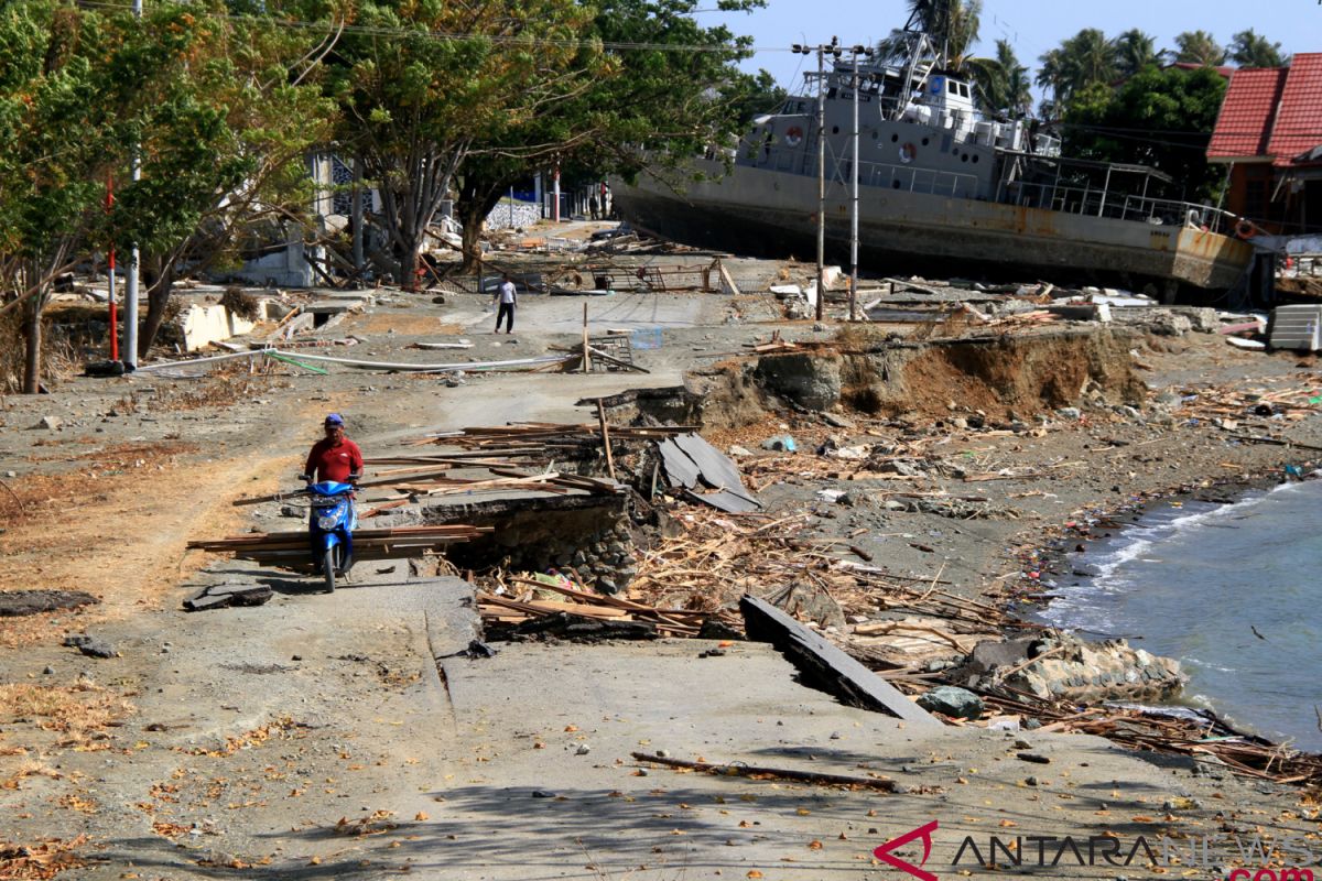 Setelah sempat naik, frekuensi gempa susulan di Sulteng kembali menurun