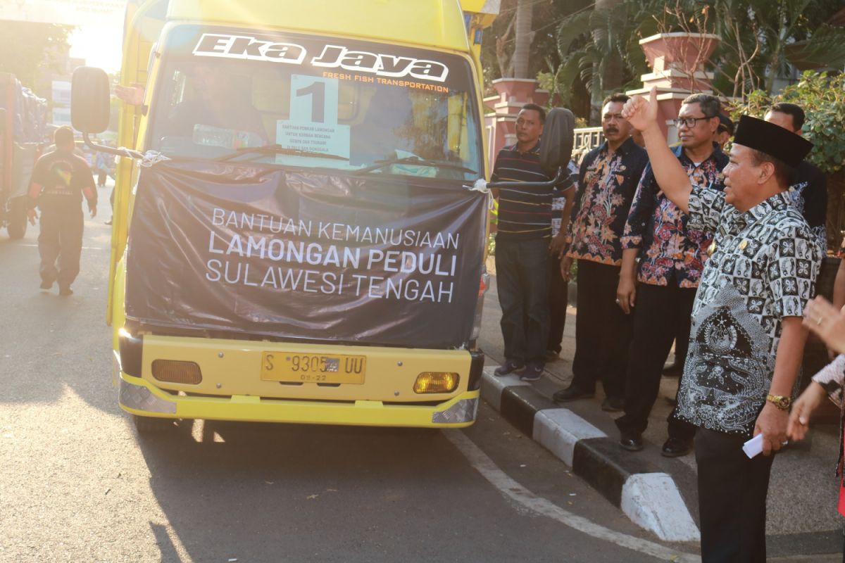 Lamongan Kirim Bantuan Kemanusiaan Sebanyak 34 Truk