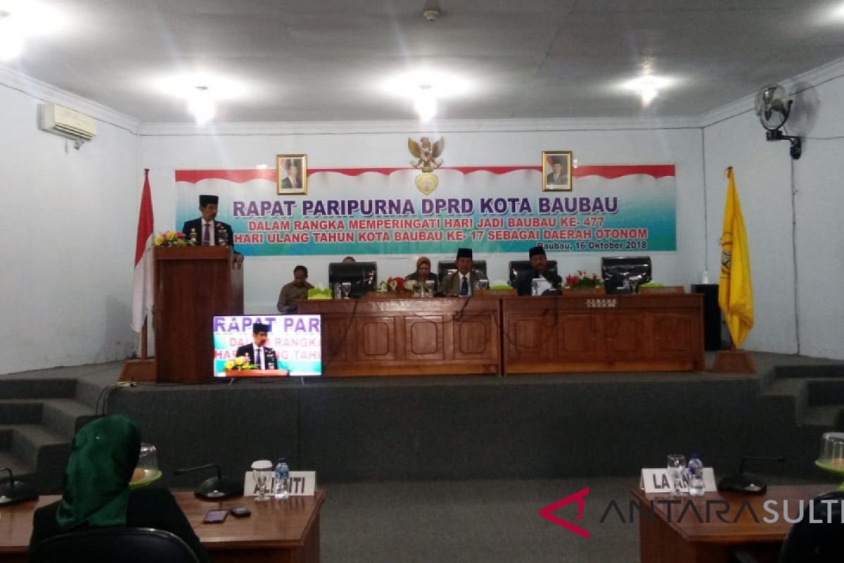 DPRD-Pemkot gelar paripurna HUT Baubau 2018