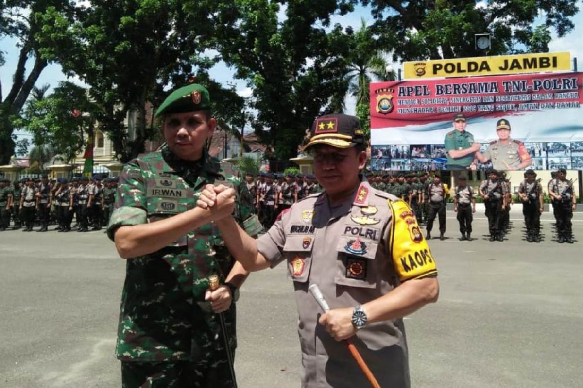 Pangdam pimpin apel bersama TNI-Polri untuk Pemilu