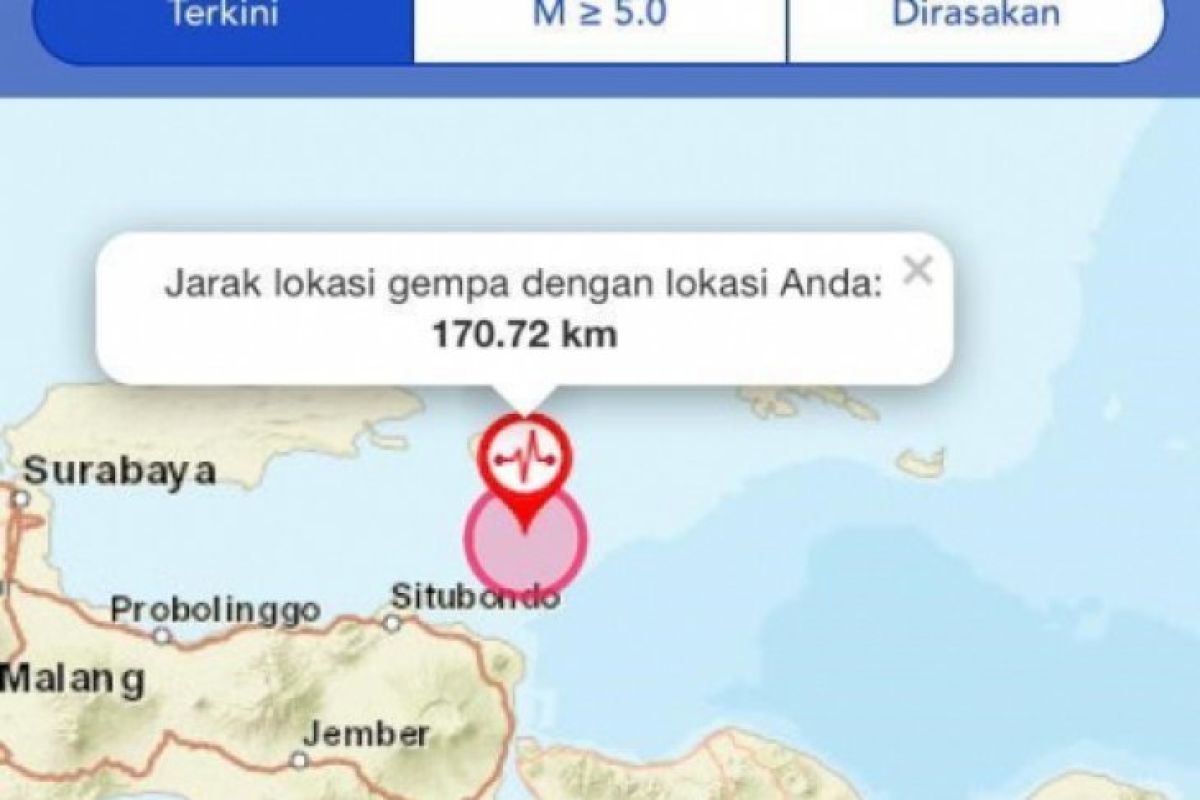 Gempa 6,4 SR guncang Situbondo