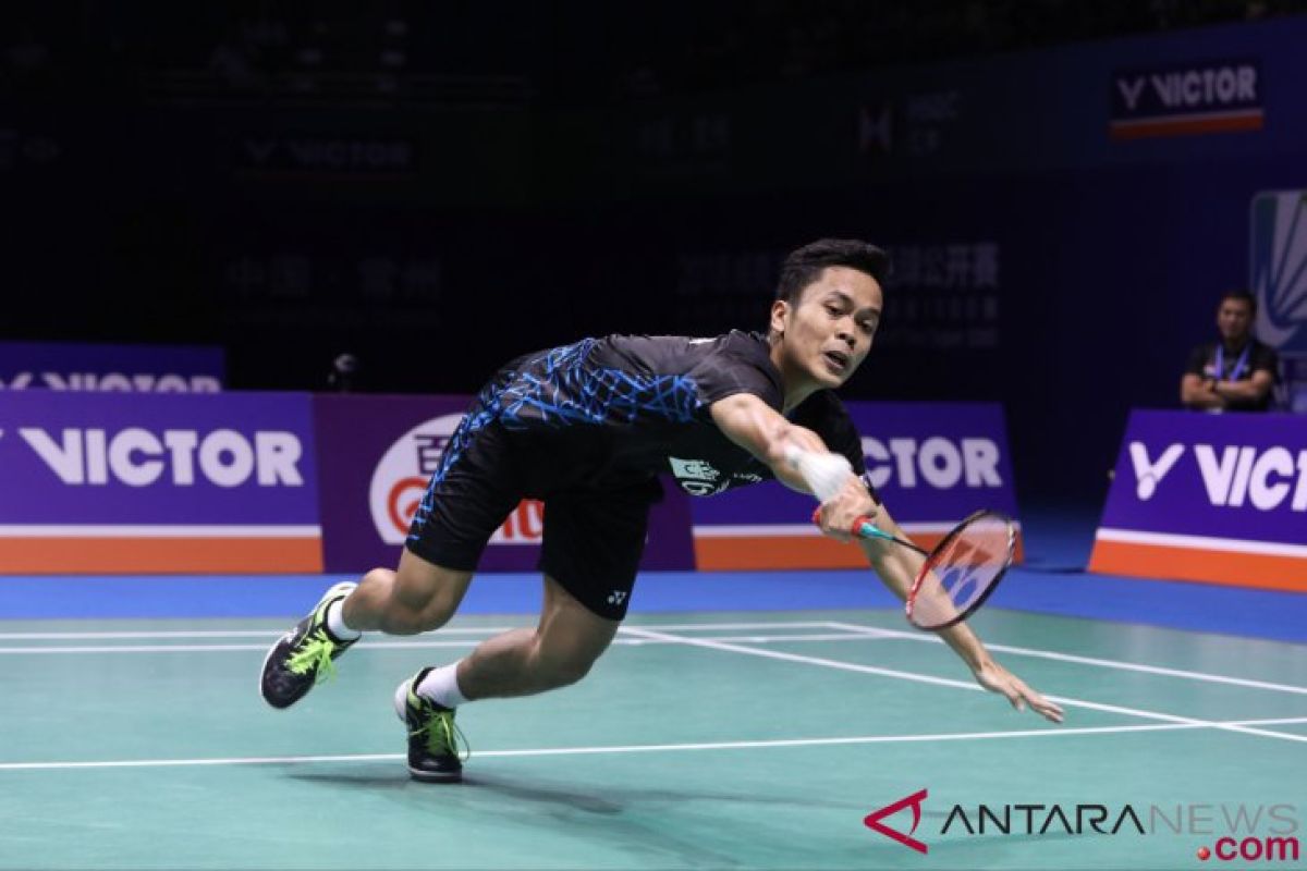 Ginting takluk dari pemain Jepang di Denmark Terbuka