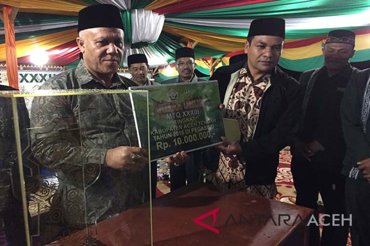 Bebesen juara umum MTQ Aceh Tengah