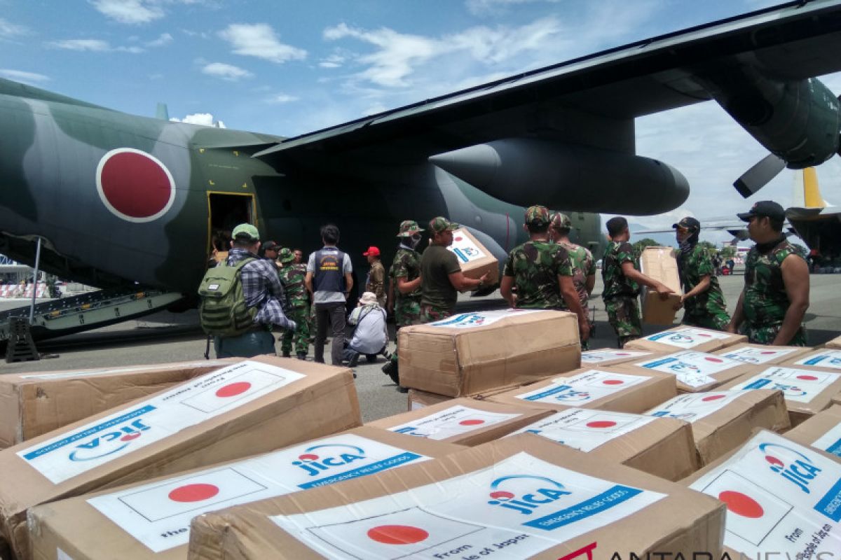 Delapan ton bantuan Jepang tiba di Palu