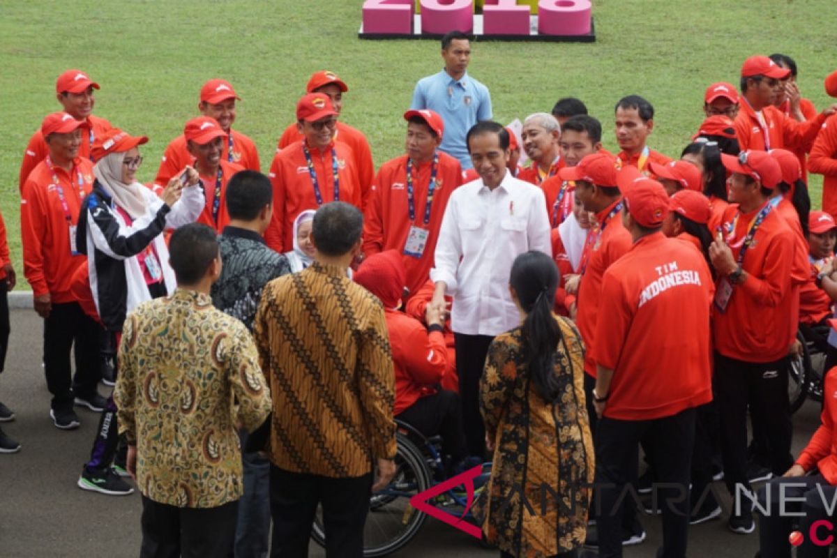 Presiden Jokowi silaturahim dengan atlet Asian Para Games