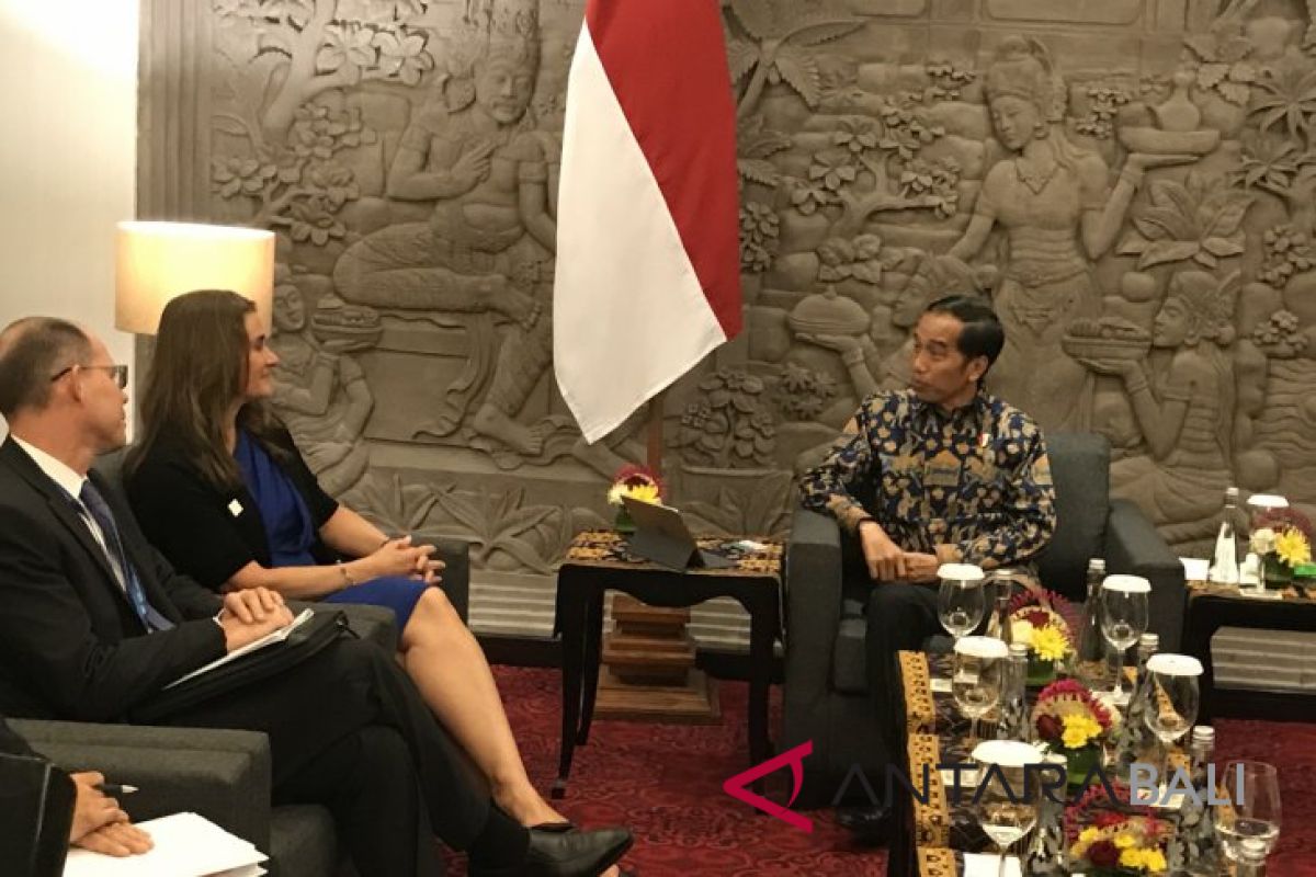 Presiden Jokowi bertemu Melinda Gates di Nusa Dua, Bali