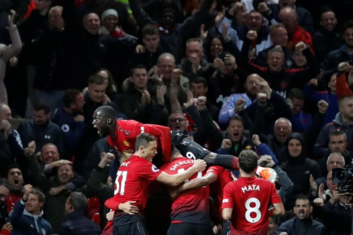 Hasil pertandingan dan klasemen Liga Inggris, MU menang dramatis