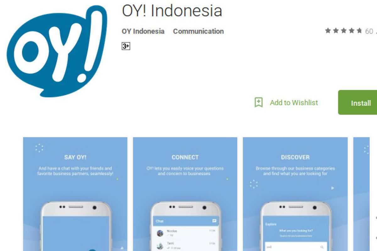 Aplikasi OY! Bisa Chat dan Transfer Uang