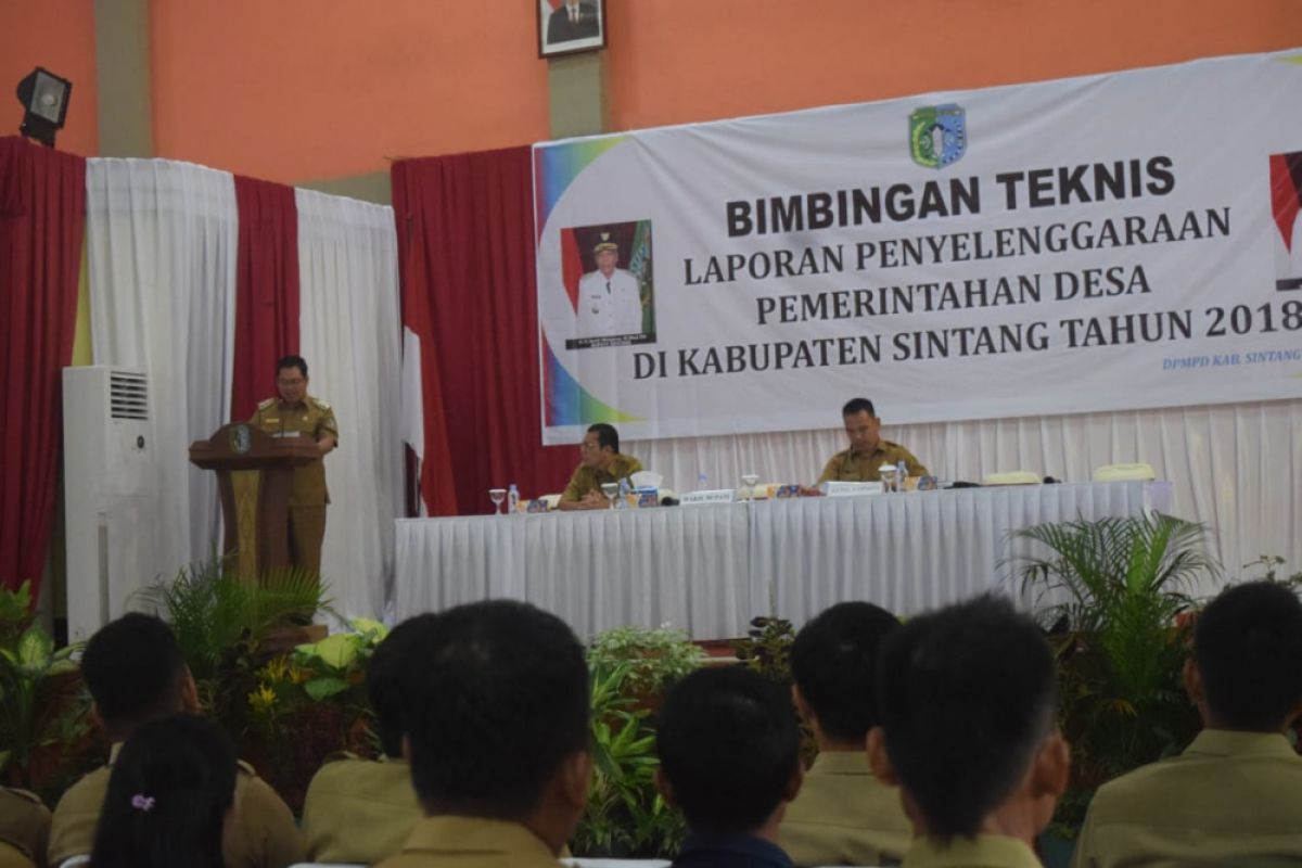 Wabup Sintang ingatkan pemerintahan desa harus bersih