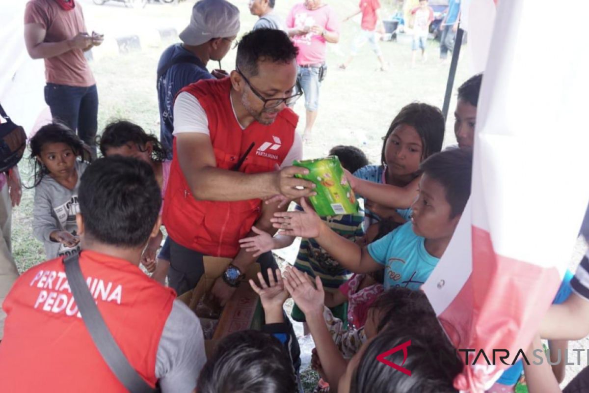 Pengungsi Palu nikmati dapur umum Pertamina