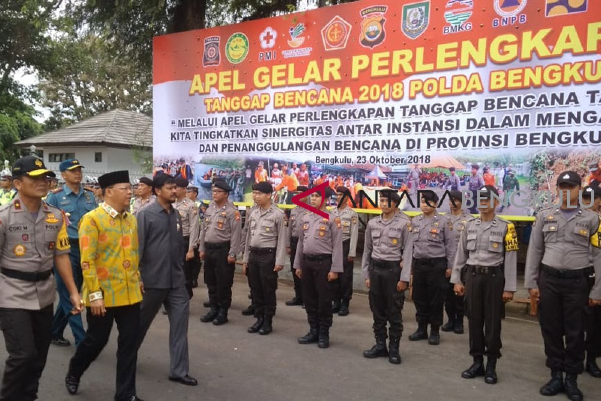 Polda Bengkulu gelar apel kelengkapan tanggap bencana