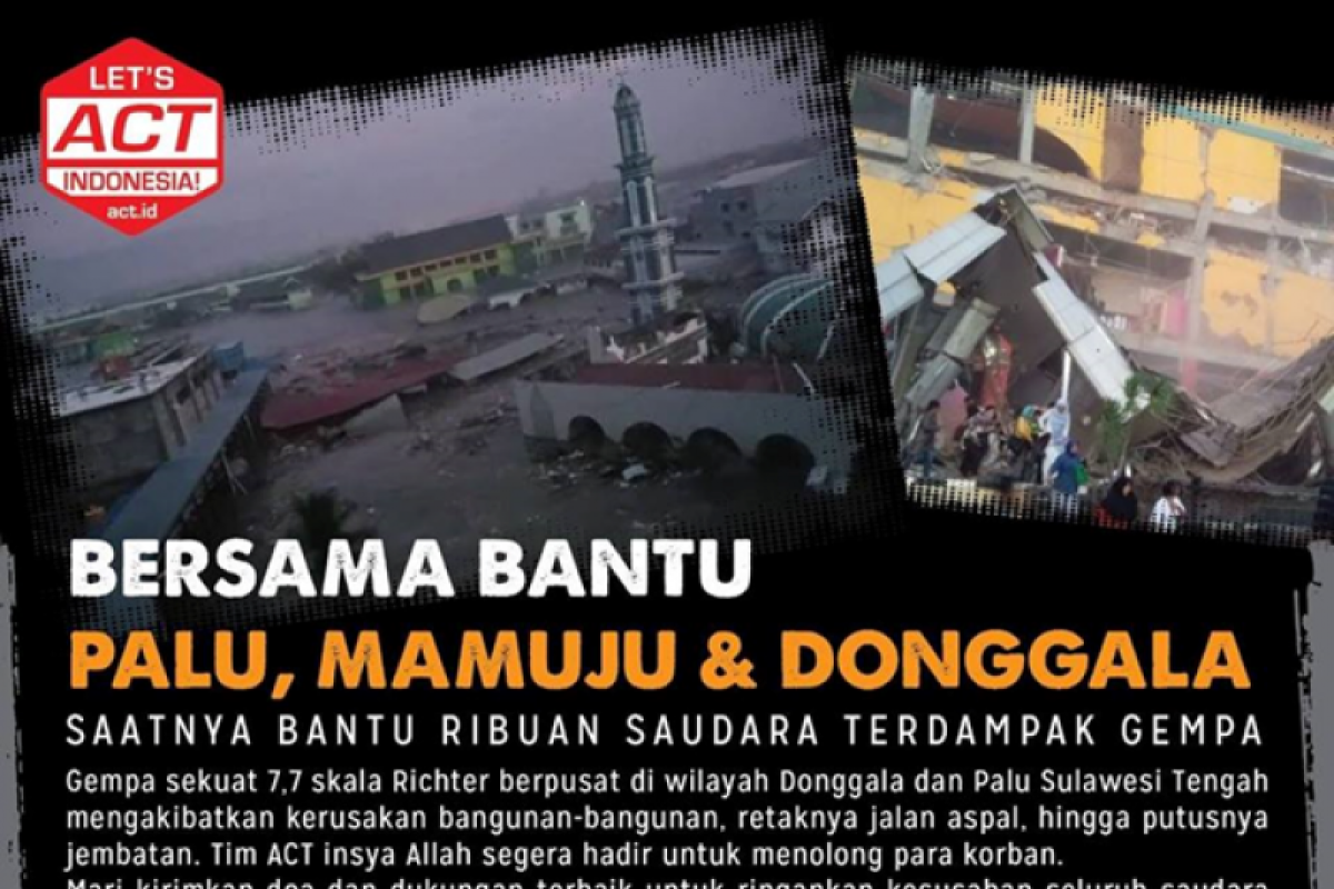 ACT: korban meninggal gempa Sulteng capai 1.203 orang